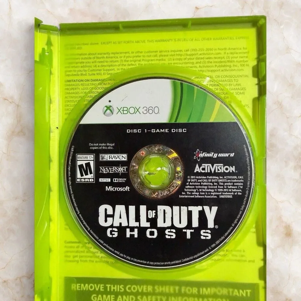 Call of Duty Ghosts Xbox 360 Video Game CIB Complete and Clean